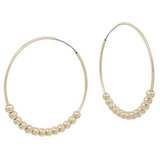 GOLD BEADED HOOPS