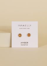 AMBER SUN STUDS