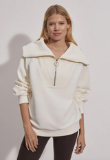 IVORY VINE HALF ZIP