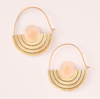 STONE ORBIT EARRINGS