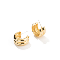TWIN GOLD HOOPS