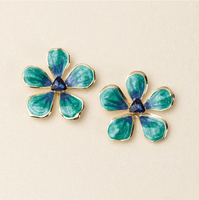 LG SPARKLE FLOWER EARRINGS