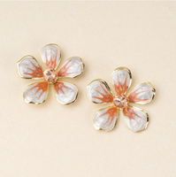 LG SPARKLE FLOWER EARRINGS