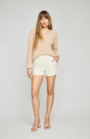 CREAM WARNER SHORTS