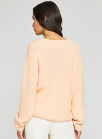 PEACH TUCKER SWEATER