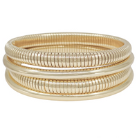 GOLD RIBBED BRACELET