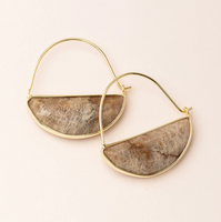 FOSSIL CORAL PRISM HOOPS