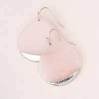 ROSE QUARTZ TEARDROP EARRING