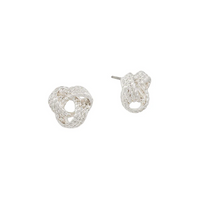 SILVER KNOT STUDS