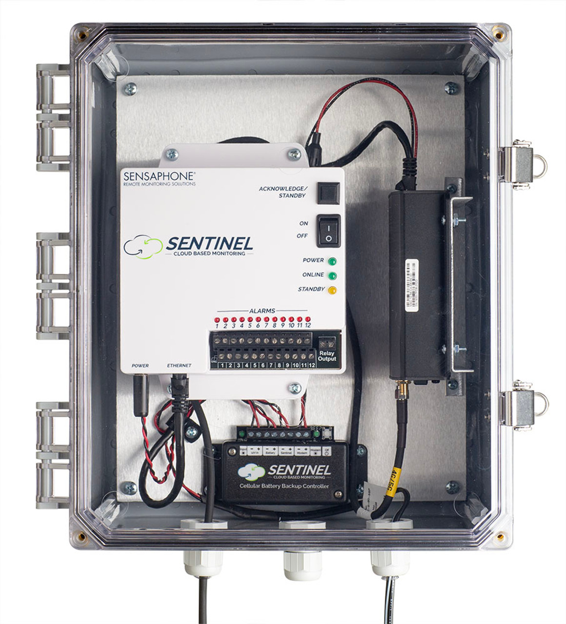 Sensaphone Sentinel Monitoring System with Cellular Modem Front View