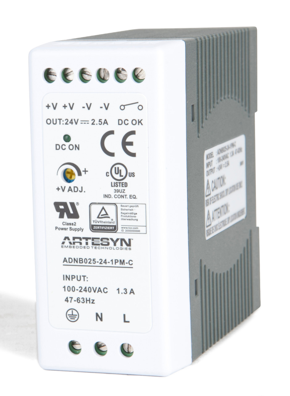 Din Rail Mount 24V Power Supply Right Front