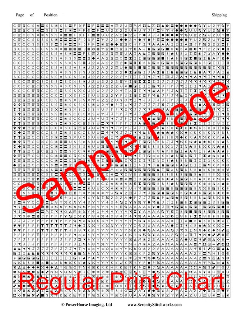 Skipping Cross Stitch Chart - Frederick Morgan