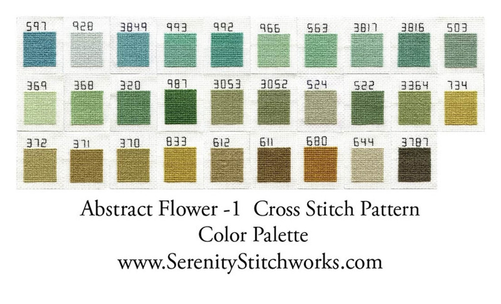 Abstract Flower - 1 Cross Stitch Pattern