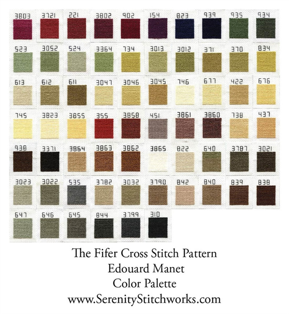 The Fifer Cross Stitch Chart - Edouard Manet