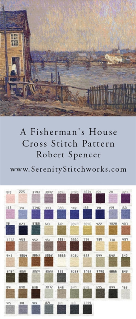 A Fisherman's House Cross Stitch Pattern - Robert Spencer