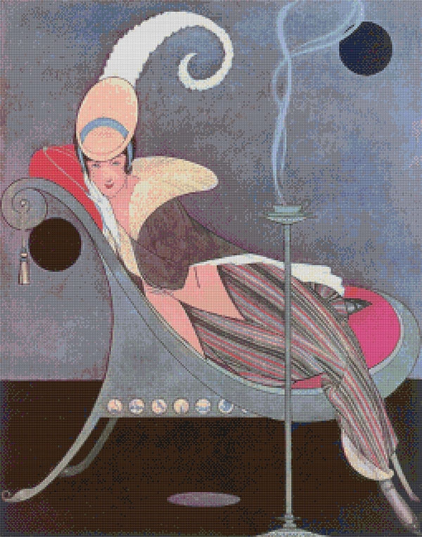 Vogue Magazine Cover - July 15, 1914 Cross Stitch Pattern