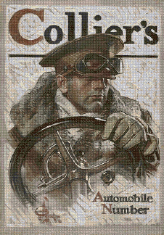 Collier's Magazine Cover - January 5, 1918 Cross Stitch Pattern