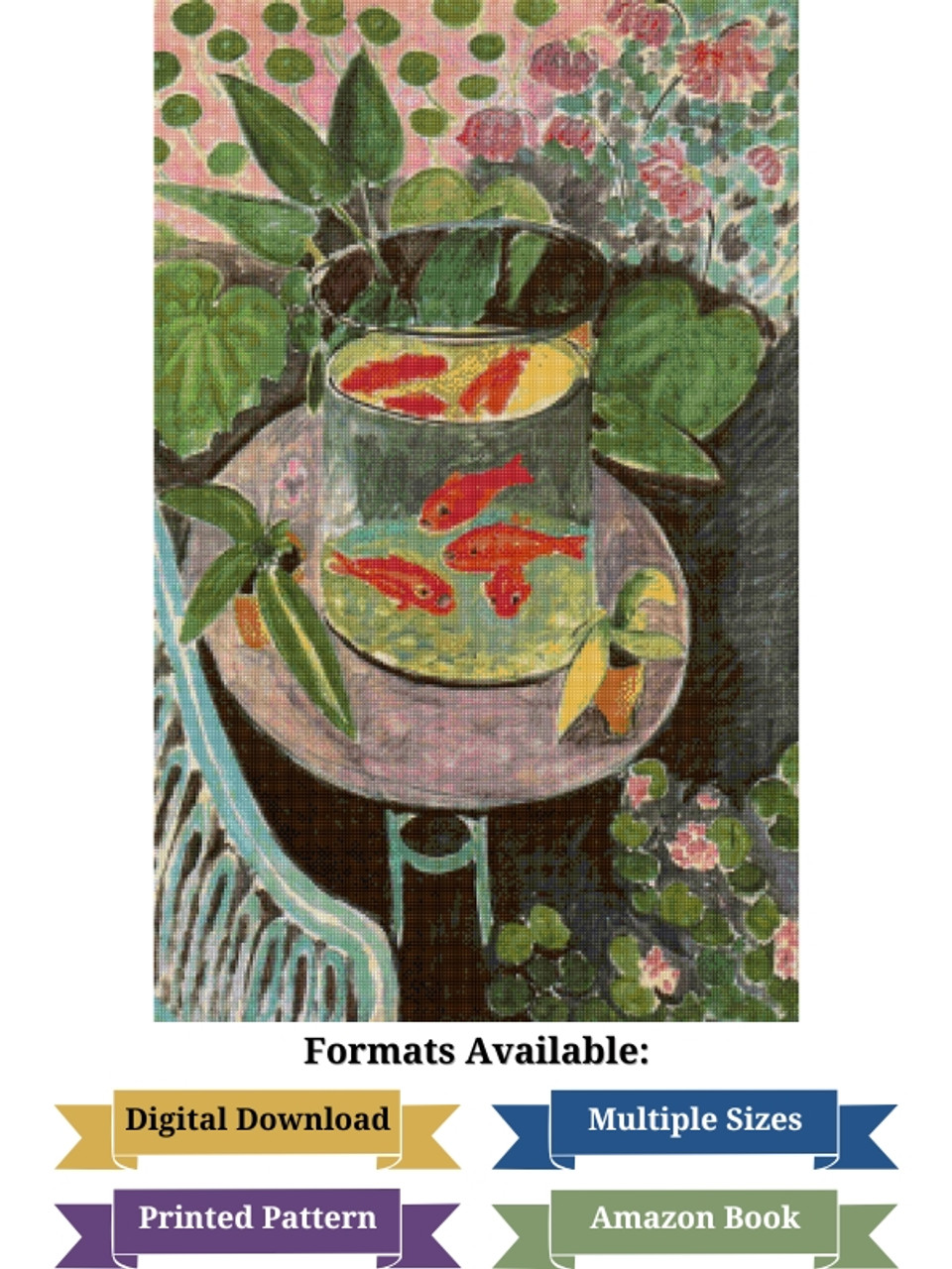 Goldfish Cross Stitch Pattern – Henri Matisse