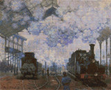 Arrival at Saint-Lazare Station Cross Stitch Pattern - Claude Monet