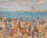 Beach Scene Cross Stitch Pattern - Maurice Prendergast