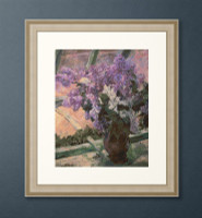 Lilacs in a Window Cross Stitch Pattern - Mary Cassatt