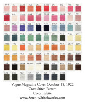 Vogue Magazine Cover - October 15, 1922 - Cross Stitch Chart