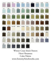 Winter Cross Stitch Pattern - Henri Rousseau