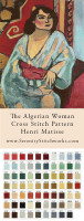 The Algerian Woman Cross Stitch Pattern - Henri Matisse