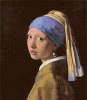 Girl with a Pearl Earring Cross Stitch Pattern - Johannes Vermeer