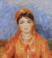 Algerian Girl Cross Stitch Pattern - Pierre-Auguste Renoir