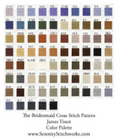 The Bridesmaid Cross Stitch Chart - James Tissot