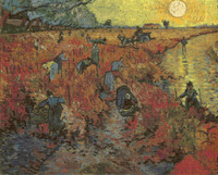 The Red Vineyard at Arles Cross Stitch Pattern - Vincent van Gogh
