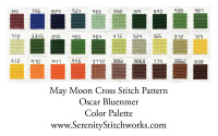 May Moon Cross Stitch Pattern - Oscar Bluemner