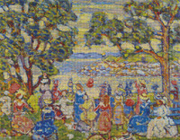 Promenade Cross Stitch Pattern - Maurice Prendergast