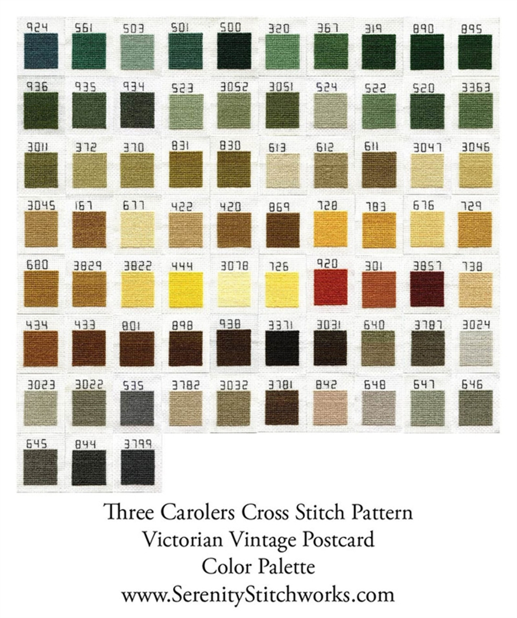 Three Carolers Cross Stitch Pattern - Victorian Vintage 