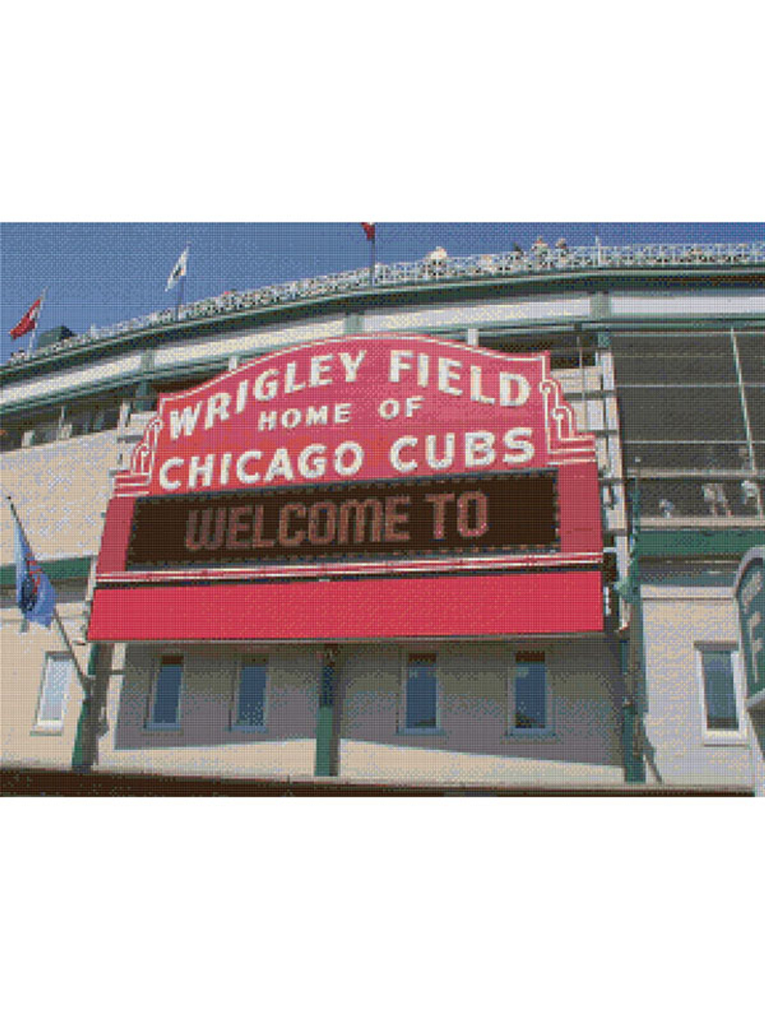 Chicago Cubs Wrigley Field Scoreboard Wood Sign