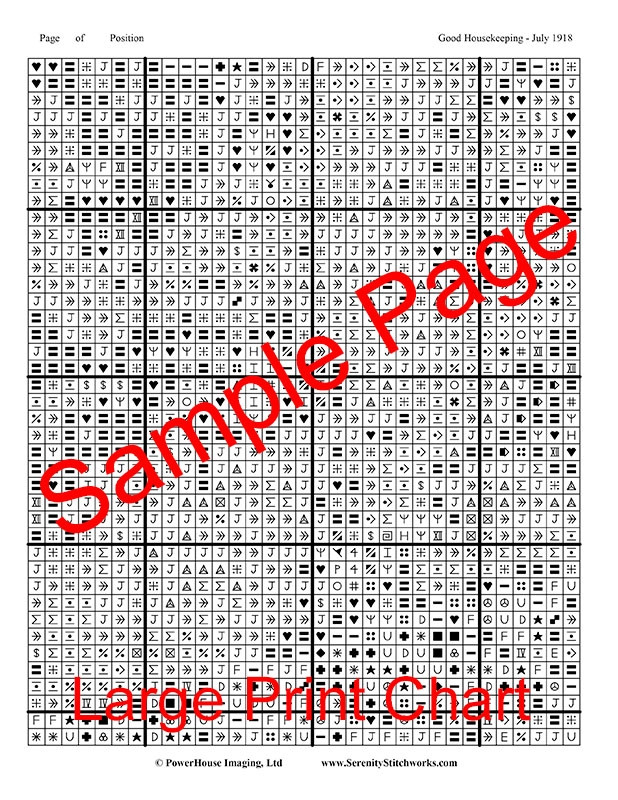 Good Housekeeping Cover July 1918 Cross Stitch Pattern Jessie Willcox