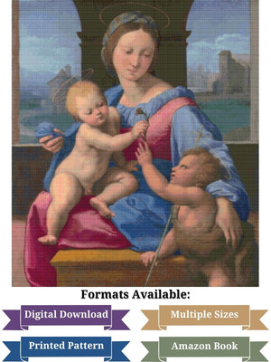 The Garvagh Madonna Cross Stitch Chart - Raphael
