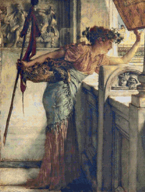 A Bacchante Cross Stitch Pattern - Sir Lawrence Alma-Tadema
