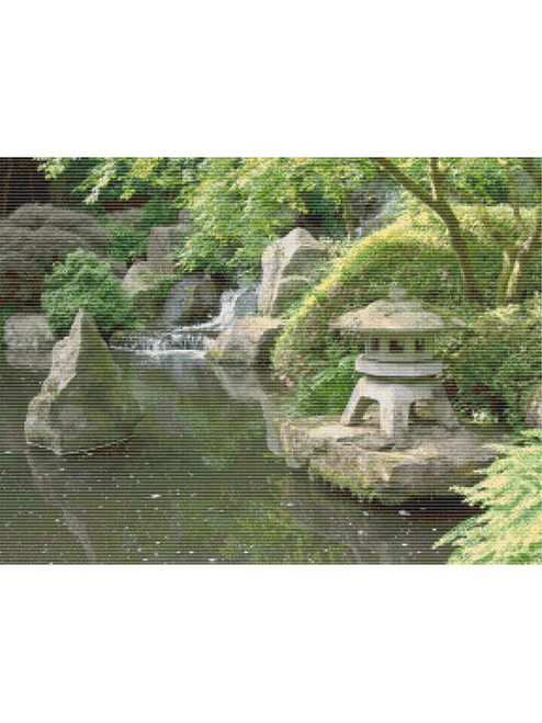 Japanese Garden Cross Stitch Pattern - Mitchell Wolf