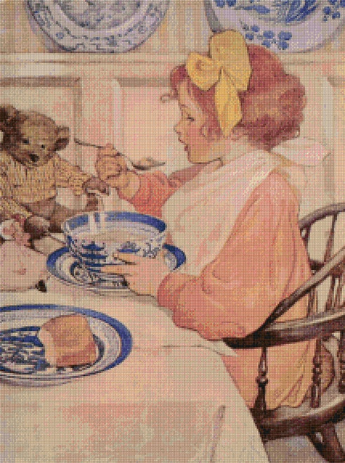 Then the Epicure (The Third Age) Cross Stitch Chart - Jessie Willcox Smith