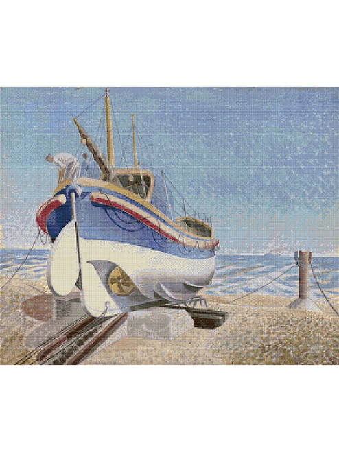 Lifeboat Cross Stitch Pattern - Eric Ravilious