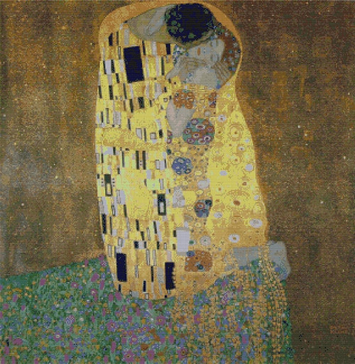 The Kiss Cross Stitch Pattern - Gustave Klimt