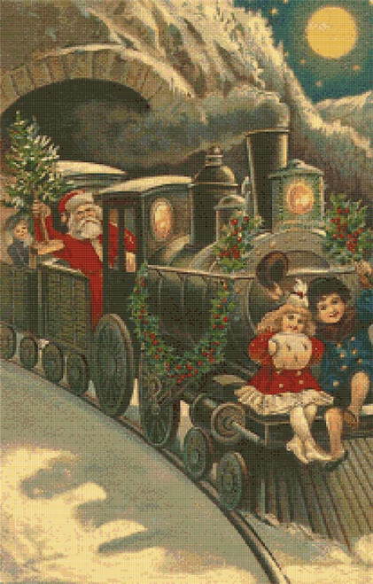 The Santa Train Cross Stitch Pattern