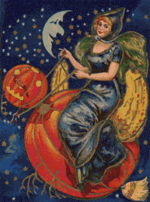 Pumpkin Ride Cross Stitch Pattern