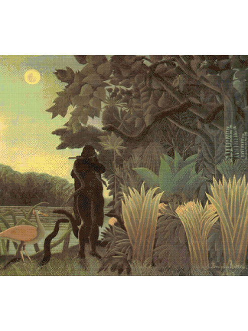 The Snake Charmer Cross Stitch Pattern - Henri Rousseau