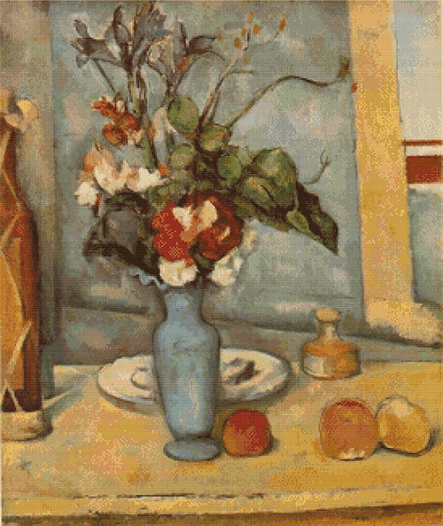 The Blue Vase Cross Stitch Pattern - Paul Cezanne