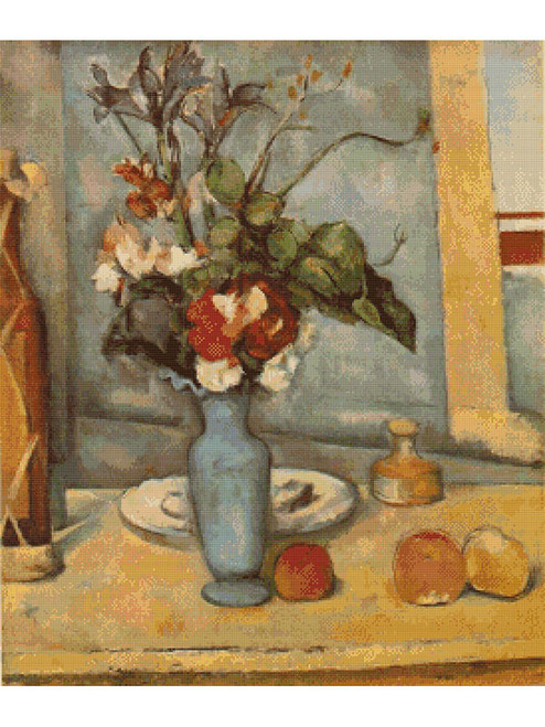 The Blue Vase Cross Stitch Pattern - Paul Cezanne