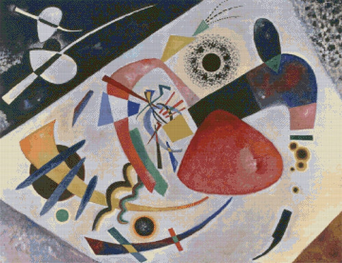 Red Spot II Cross Stitch Pattern - Wasilly Kandinsky