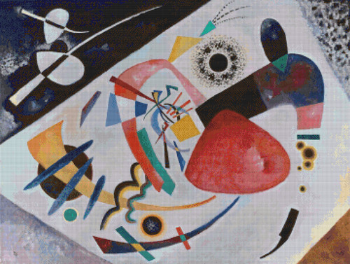 Red Spot II Cross Stitch Pattern - Wasilly Kandinsky